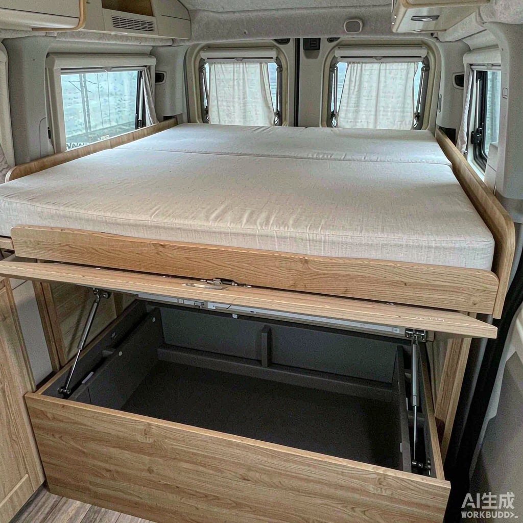 宿营车后置横床总成